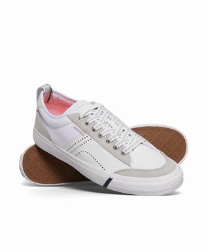 Superdry Skate Classic Alacsony Férfi Tornacipő Fehér | TCBJH5924